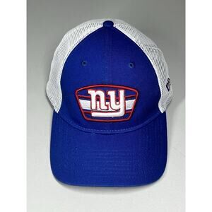 New York Giants Trucker Snapback Mesh Hat Logo Patch New Era 9Forty Cap Blue